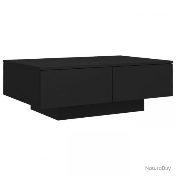 Table basse Noir 90x60x31 cm Agglomr 804176