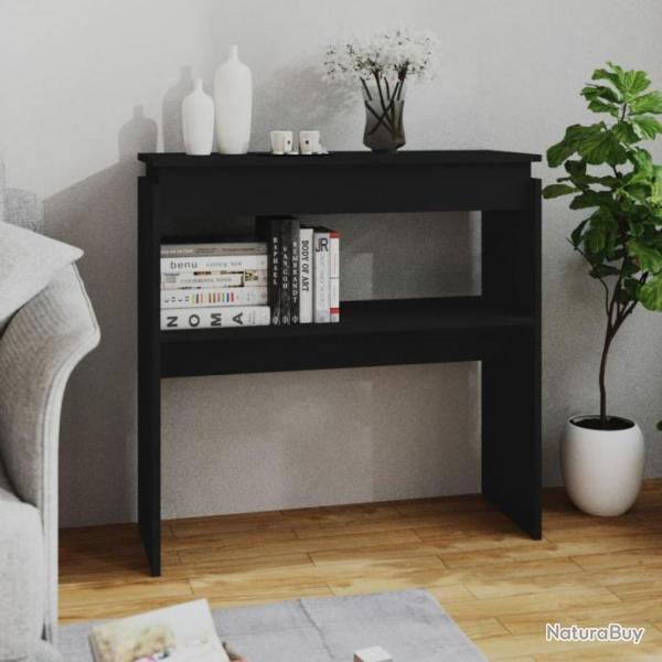 Table console Noir 80x30x80 cm Agglomr 808315