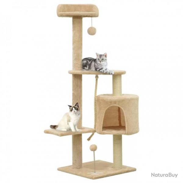 Arbre  chat avec griffoirs en sisal Beige 120 cm 171004