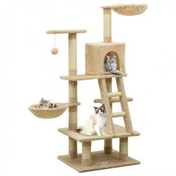 Arbre à chat avec griffoirs en sisal Beige 122 cm 170994