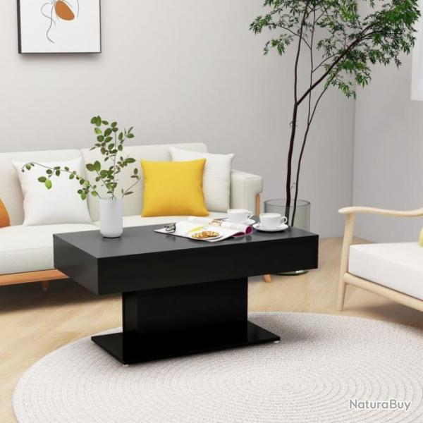 Table basse Noir 96x50x45 cm Agglomr 806832