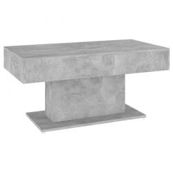 Table basse Gris béton 96x50x45 cm Aggloméré 806835