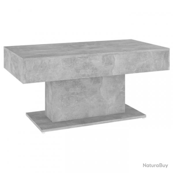 Table basse Gris bton 96x50x45 cm Agglomr 806835