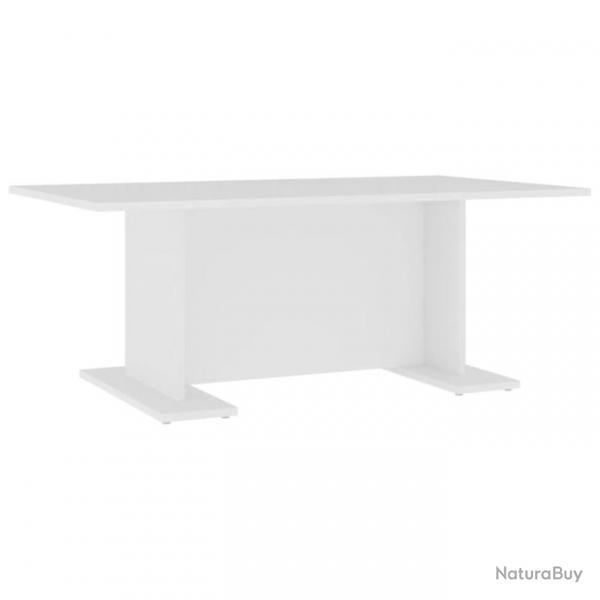 Table basse Blanc 103,5x60x40 cm Agglomr 806840