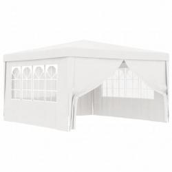 Tente de réception avec parois latérales 4x4 m Blanc 90 g/m² 48525