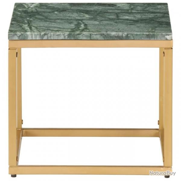 Table basse Vert 40x40x35 cm Pierre vritable et texture marbre 286437