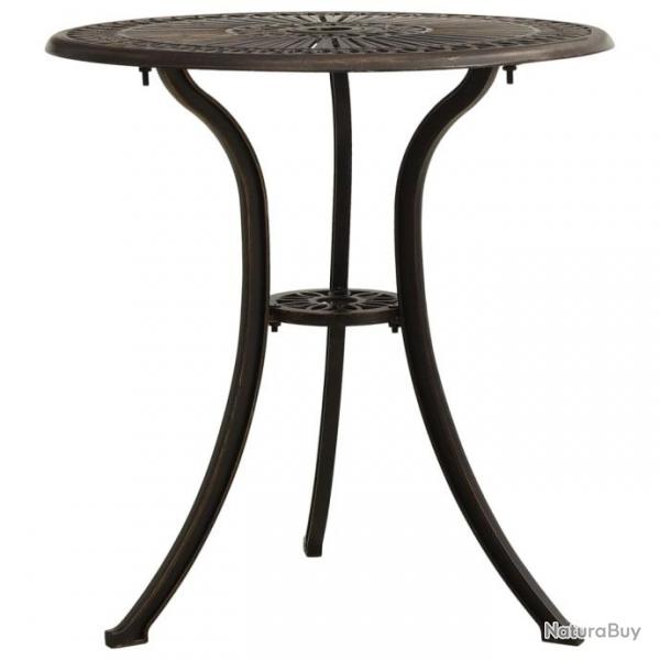 Table de jardin Bronze 62x62x65 cm Aluminium coul 315579