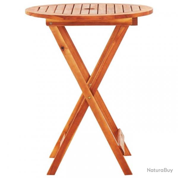 Table de jardin pliable 60x75 cm Bois d'eucalyptus solide 312455