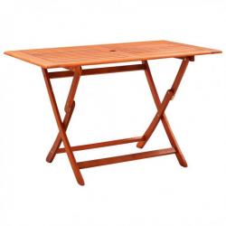 Table pliable de jardin 120x70x75 cm Bois d'eucalyptus solide 312453