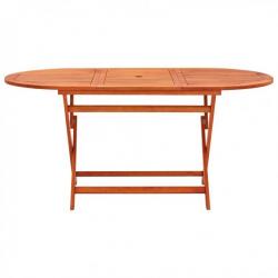 Table pliable de jardin 160x85x75 cm Bois d'eucalyptus massif 312454