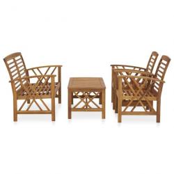 Salon de jardin 4 pcs Bois d'acacia solide 3057983