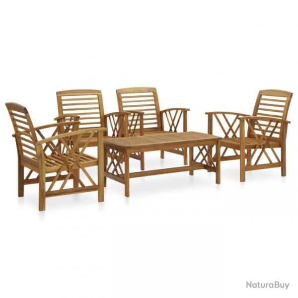 Salon de jardin 5 pcs Bois d'acacia massif 3057986