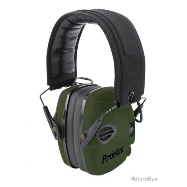 Casque antibruit lectronique ProHunt - Kaki