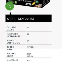 Carton de 250 Cartouches Steel Magnum 35g plombs n* 3 ou n* 5