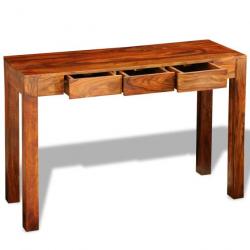 Table console avec 3 tiroirs 80 cm Bois 242441