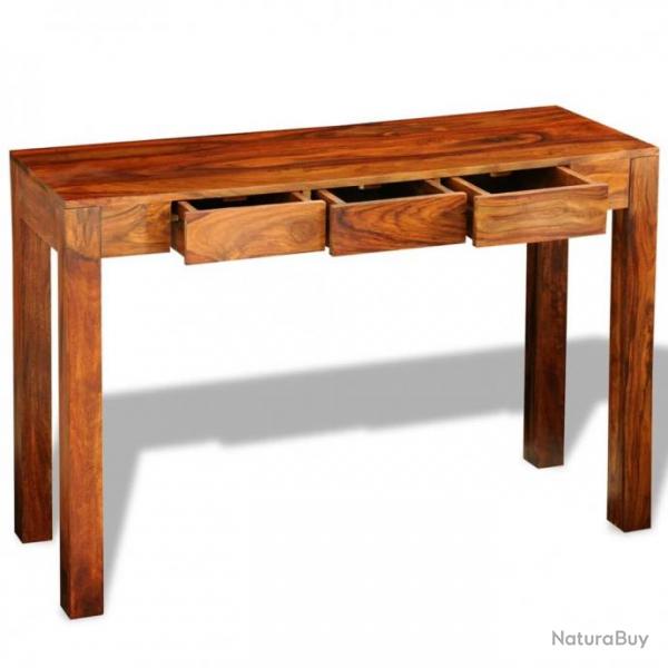 Table console avec 3 tiroirs 80 cm Bois 242441