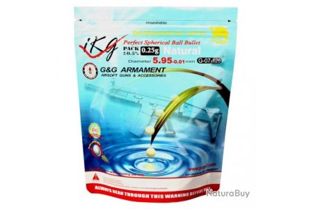 Bille airsoft 6mm 0,25G BIO sachet 1 KG - G&G