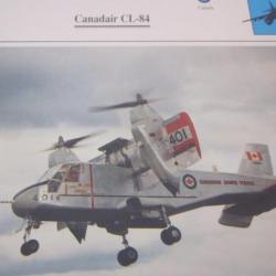 FICHE  AVIATION  TYPE  APPAREIL  DE TRANSPORT LIAISON / CANADAIR CL 84   CANADA