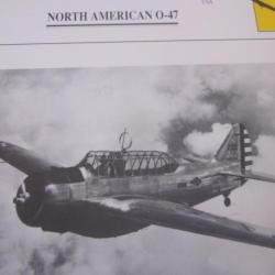 FICHE  AVIATION  TYPE APPAREIL RECONNAISSANCE ET D OBSERVATION /  NORTH AMERICAN O 47   USA