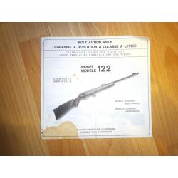 notice origine carabine CBC 122 - VENDU PAR JEPERCUTE (a4011)