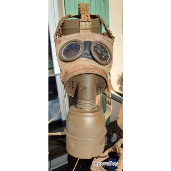 Masque  gaz WW2 franais tat exceptionnel.
