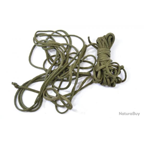 Lot cordons vert militaire pour sac, tente, quipement... ficelle corde cordon