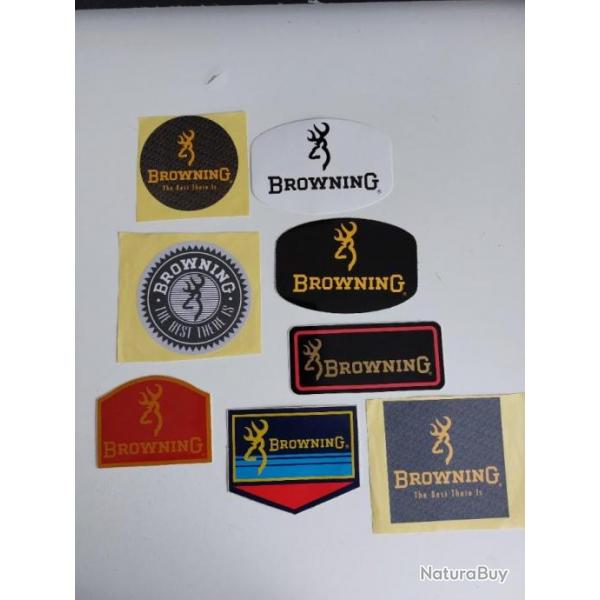 Vends lot de 8 autocollants browning