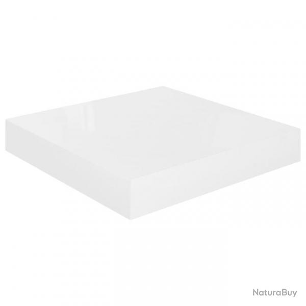 tagre murale flottante Blanc brillant 23x23,5x3,8 cm MDF 323739