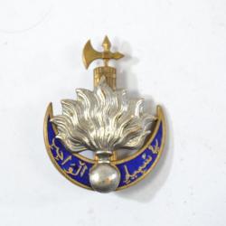Insigne 19e Légion de Gendarmerie Mobile Alger Guerre d'Algérie. 19 LGM. Dos lisse Arthus Bertrand