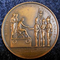 Médaille serment de l'armée d'Angleterre au camp de Boulogne 1804.