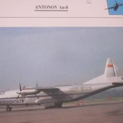 FICHE  AVIATION  TYPE  APPAREIL  DE TRANSPORT LIAISON /  ANTONOV An 8   URSS