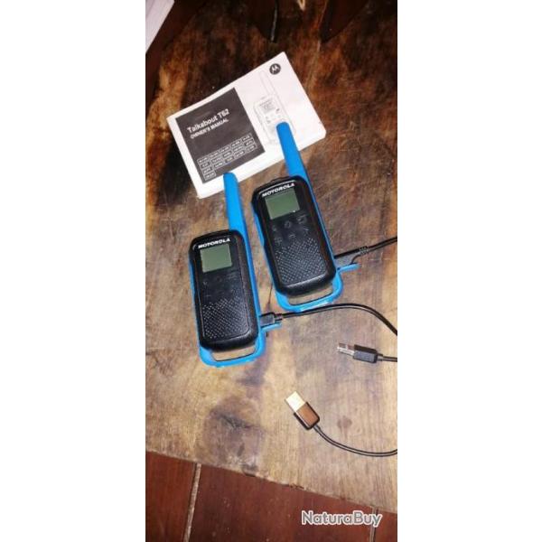 2 TALKIE-WALKIE MOTOROLA PMR T62 ETAT NEUF