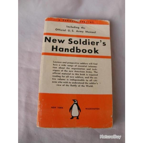 WW2 US MANUEL D'APPRENTISSAGE AMRICAIN DU NOUVEAU SOLDAT 1942 " NEW SOLDIERS HANDBOOK "