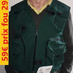 GILET DE PÊCHE  TISS'INSECT IMPEREX  VERT  T  M           310-I46chgui