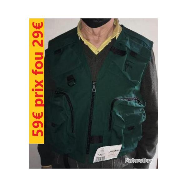 GILET DE PCHE  TISS'INSECT IMPEREX  VERT  T  M           310-I46chgui