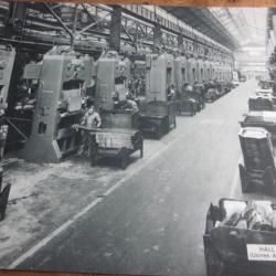 carte fiche photo  / HALL DES PRESSES  USINE DE SOCHAUX  DOUBS