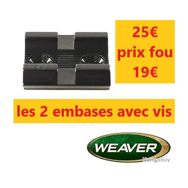 paire embases + vis WEAVER 54  BROWNING BAR HR SPRINGFIELD   48054-5