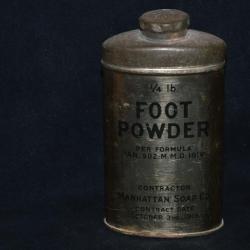EQUIPEMENT US SOLDAT AMERICAIN-AMERICAN EXPEDITIONARY FORCE-AEF 1917-FOOT POWDER -GRANDE GUERRE 1914