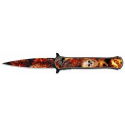 18605-A - Couteau pliant FOS Albainox flammes 3D