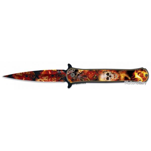 18605-A - Couteau pliant FOS Albainox flammes 3D