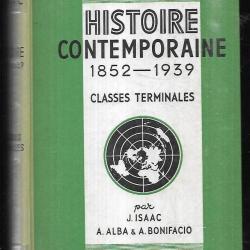 histoire contemporaine 1852-1939 de a.malet et j.isaac Scolaire ancien 1957