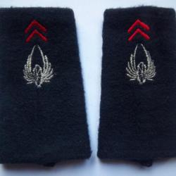paire de fourreaux d'épaule (noire) régiment du train
