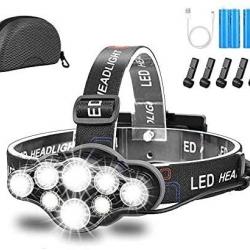 Lampe frontale LED rechargeable - Etanche - 18000 lm - Livraison gratuite et rapide