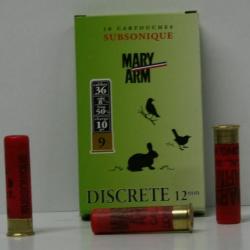 CARTOUCHE MARY ARM SUBSONIQUE CAL. 12 MM BOITE DE 10