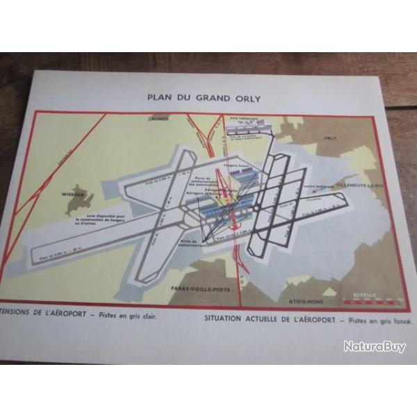 carte fiche photo  /  PLAN DU GRAND ORLY