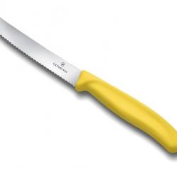 FRED12 COUTEAU TOMATE VICTORINOX SWISSCLASSIC 11CM JAUNE NEUF