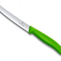 FRED13 COUTEAU TOMATE VICTORINOX SWISSCLASSIC 11CM VERT NEUF