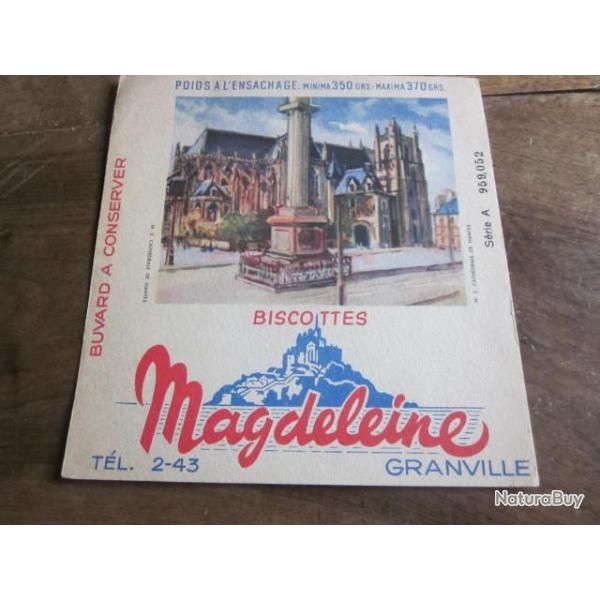 BUVARD PUBLICITAIRE  BISCOTTE MAGDELEINE
