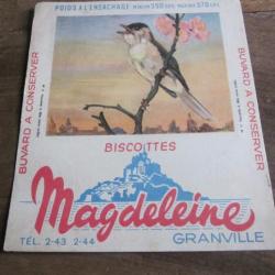BUVARD PUBLICITAIRE  BISCOTTE MAGDELEINE I
