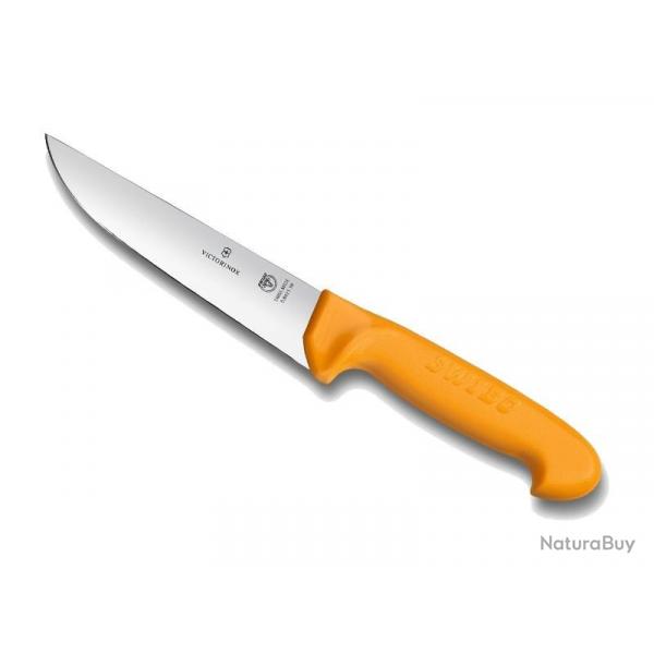 FRED26 COUTEAU BOUCHER VICTORINOX SWIBO 16CM JAUNE NEUF